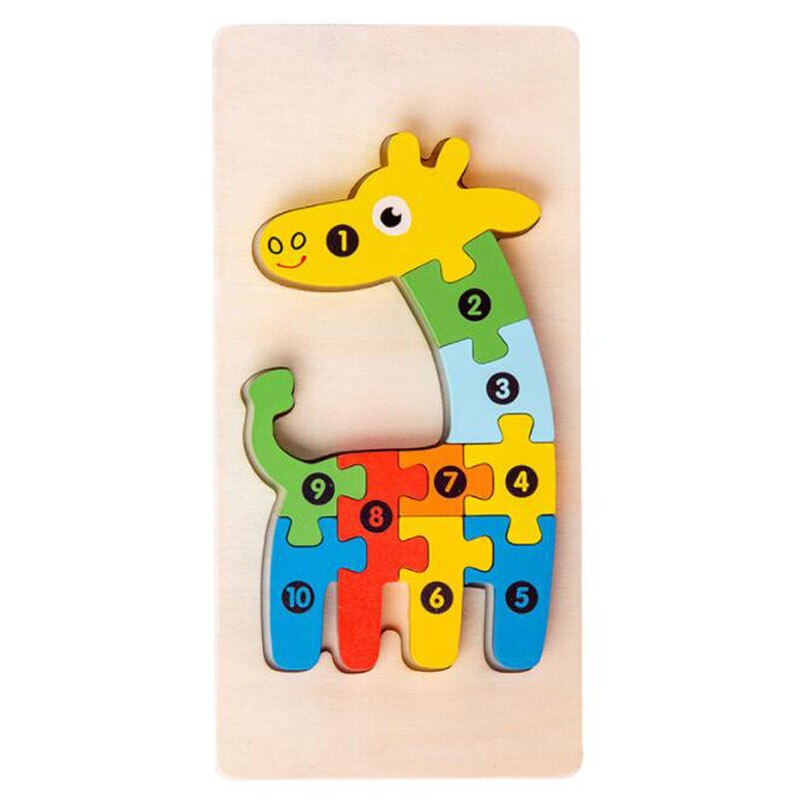 Montessori Drewniane Puzzle Klocki – Zabawka Edukacyjna dla Maluchów i Przedszkolaków (2-7 lat)