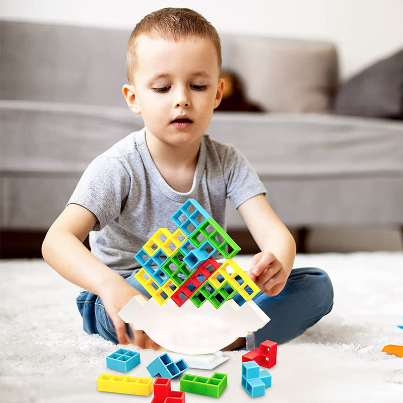Gra Zręcznościowa z Balansowaniem dla Dzieci i Rodzin – Klocki do Układania w Stylu Tetris