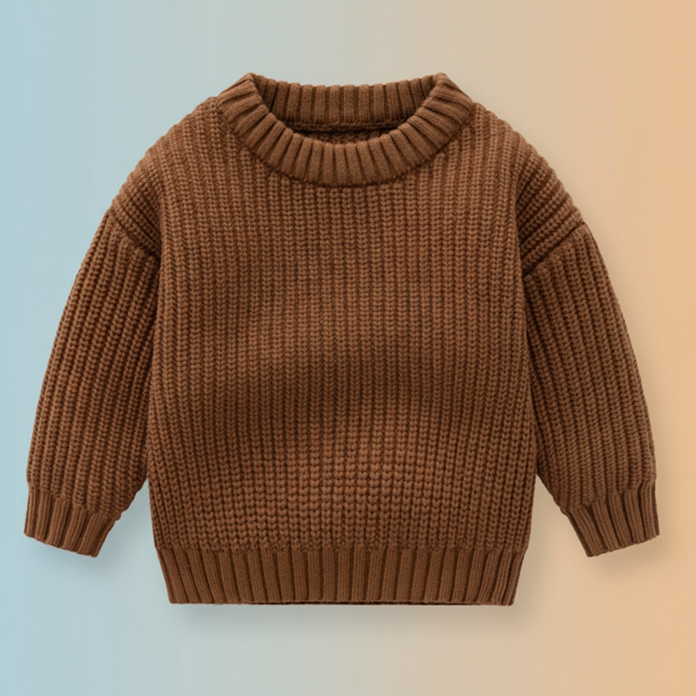 Veluro Kids CozyNest Sweter Dziecięcy – Ciepły Dzianinowy Sweter Zimowy dla Niemowląt i Małych Dzieci (Rozmiar 66–130)