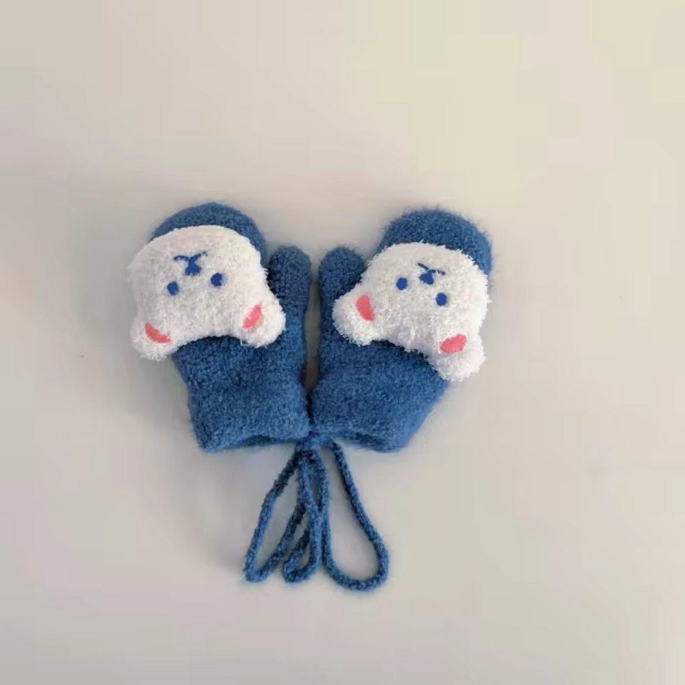 LittleCub Mittens – Ciepłe i Urocze Dziane Rękawiczki dla Niemowląt i Maluchów z Motywem Misia na Jesień i Zimę