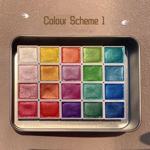 ColorCrafter Wielokolorowy Zestaw Farb Akwarelowych – Kreatywny Zestaw Farb Wodnych