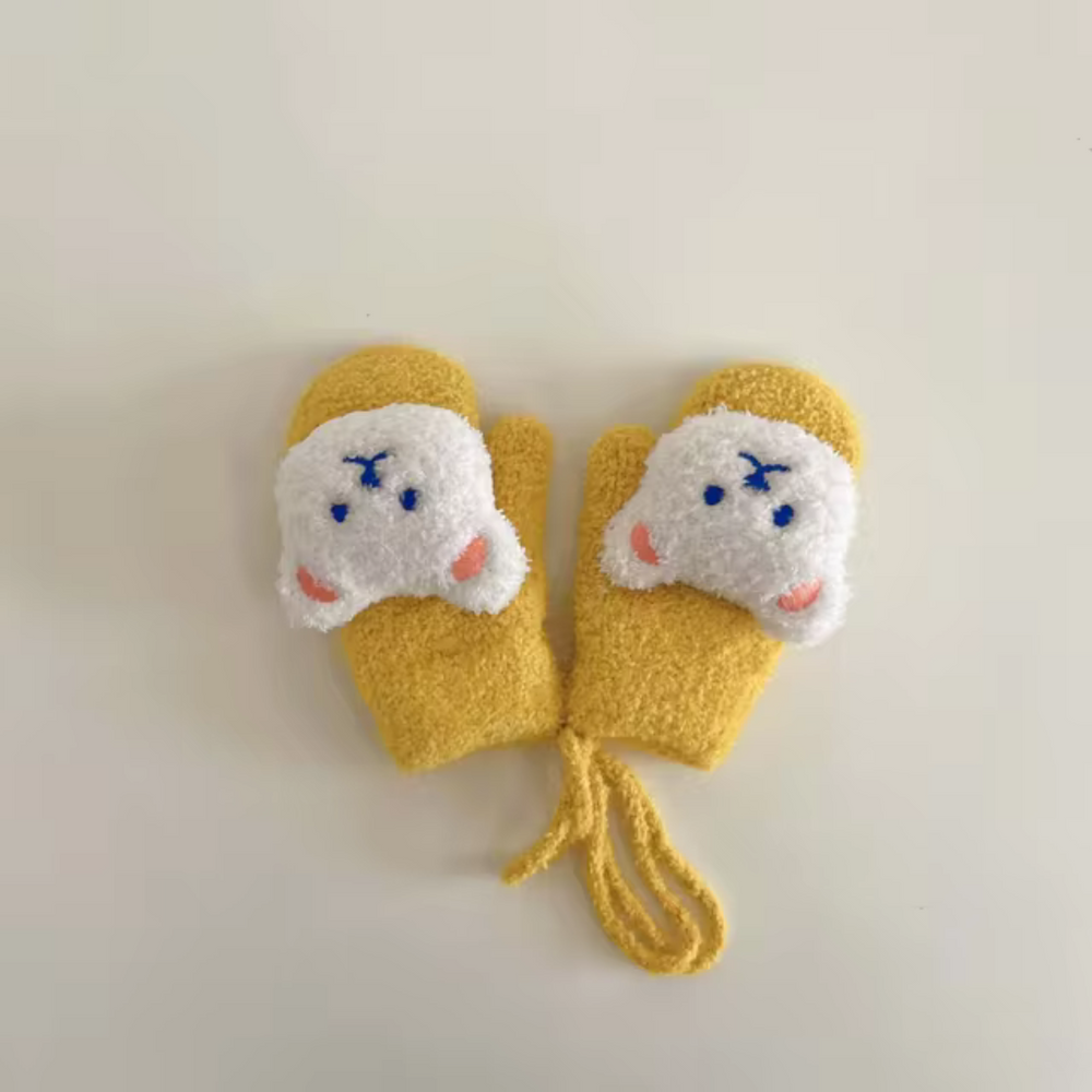 LittleCub Mittens – Ciepłe i Urocze Dziane Rękawiczki dla Niemowląt i Maluchów z Motywem Misia na Jesień i Zimę
