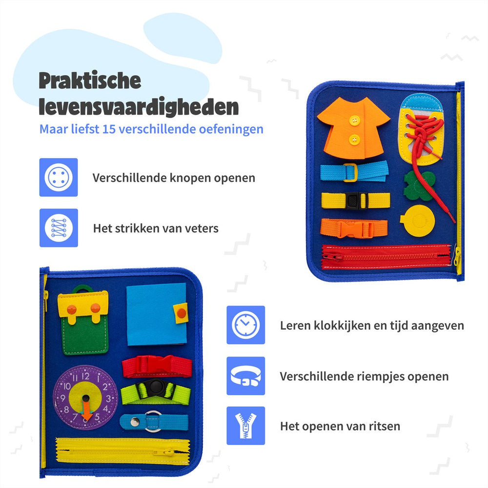 Busy Book dla Maluchów – Edukacyjna Książeczka Sensoryczna z Filcu (1+)