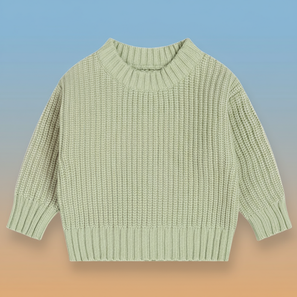 Veluro Kids CozyNest Sweter Dziecięcy – Ciepły Dzianinowy Sweter Zimowy dla Niemowląt i Małych Dzieci (Rozmiar 66–130)