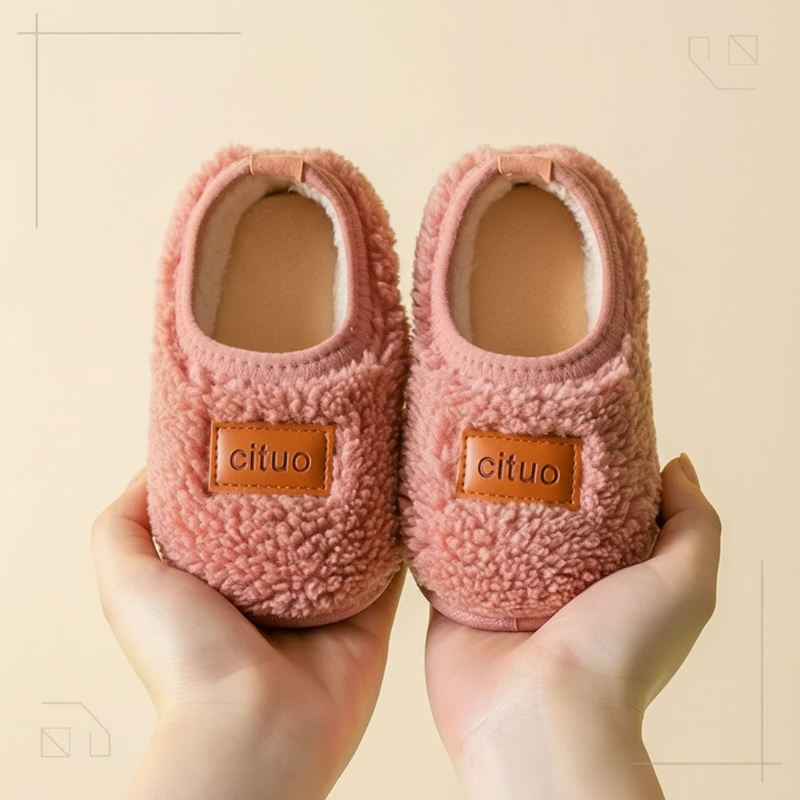 SnugSteps CozyPaws Kapcie Dziecięce – Ciepłe Antypoślizgowe Pantofle do Bezpiecznego Chodzenia w Domu