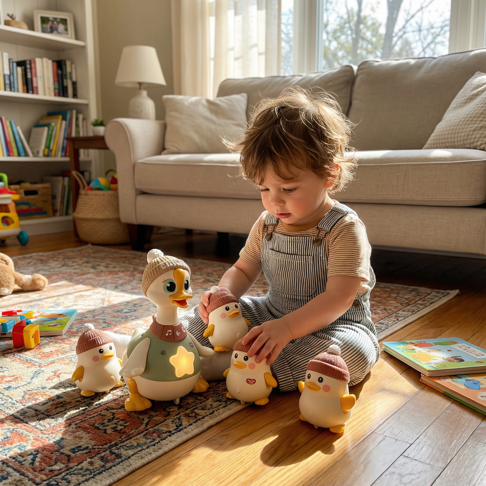 Kaczuszka Bujak dla Niemowląt – Zabawka do Tummy Time | Od 3 miesiąca