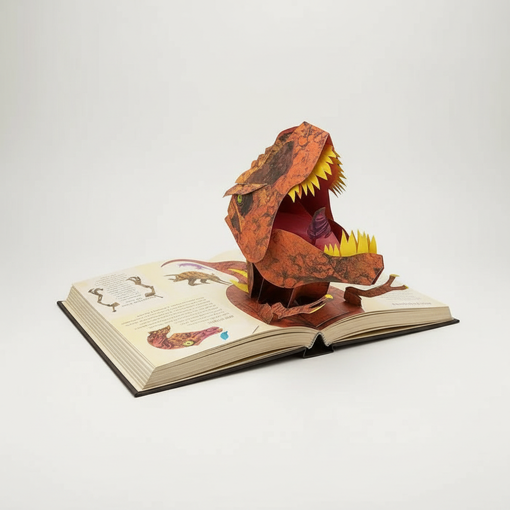 Książka 3D Pop-up o Dinozaurach dla Dzieci – Interaktywna Książka dla Dzieci