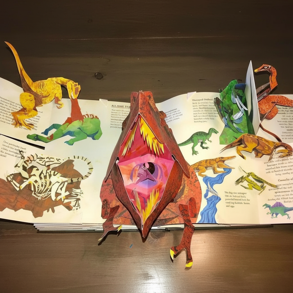 Książka 3D Pop-up o Dinozaurach dla Dzieci – Interaktywna Książka dla Dzieci