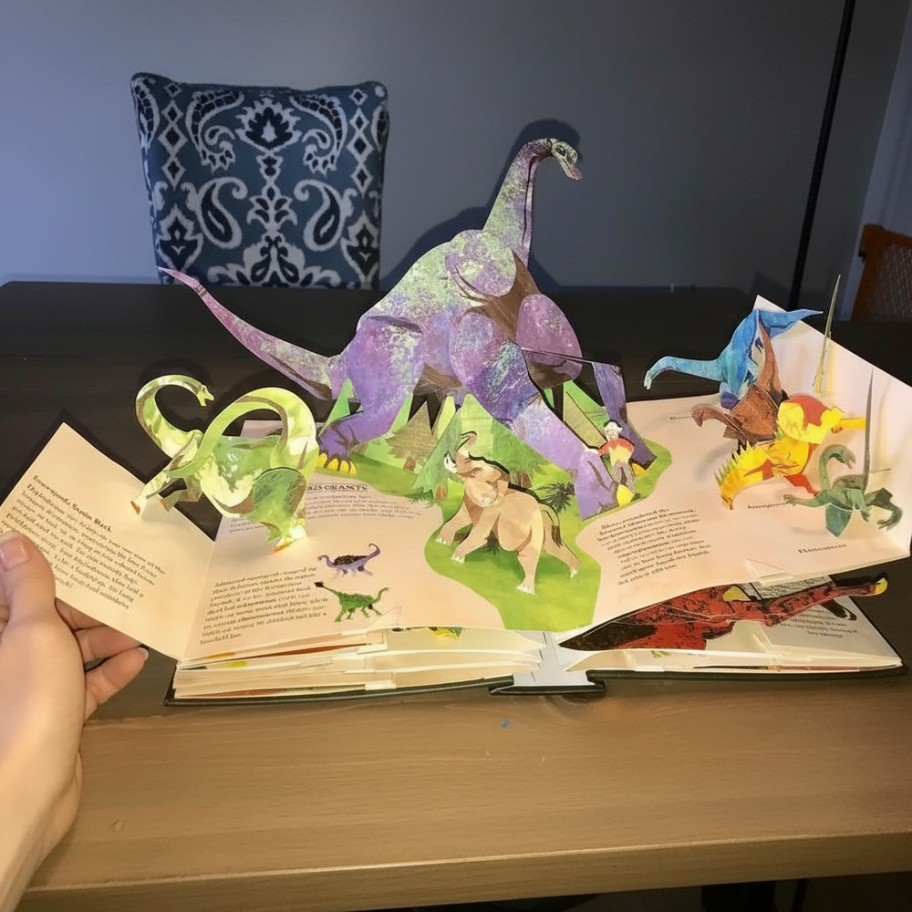 Książka 3D Pop-up o Dinozaurach dla Dzieci – Interaktywna Książka dla Dzieci
