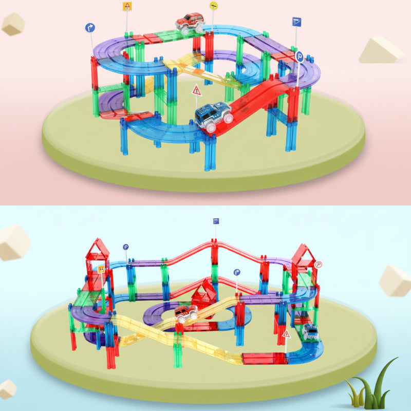 Kinetrix Play Voltigo BuildRail – Magnetyczny Zestaw Konstrukcyjny z Elektrycznym Torem Wyścigowym do Kreatywnej i Technicznej Zabawy