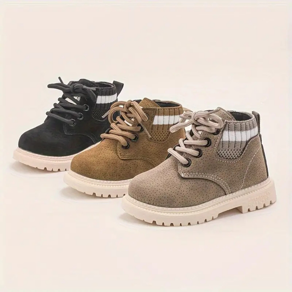Comfy Timber Sneakers dla Chłopców – Ciepłe Zimowe Buty z Antypoślizgową Podeszwą i Mocnymi Sznurowadłami do Zabawy na Dworze i Szkoły