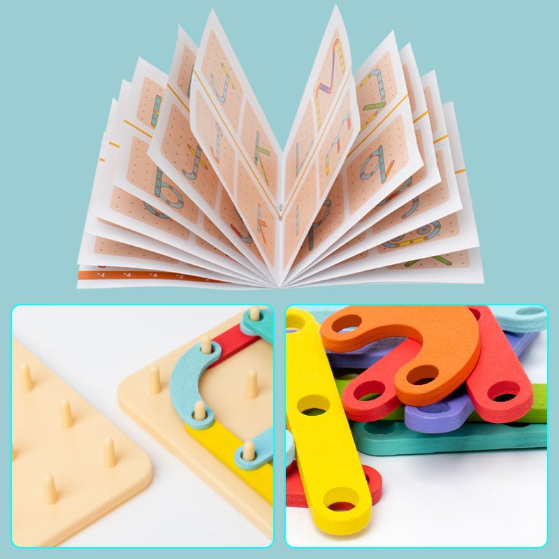 BrainShapes Builder – Edukacyjna Drewniana Układanka dla Dzieci | Kreatywna i Rozwojowa Zabawka