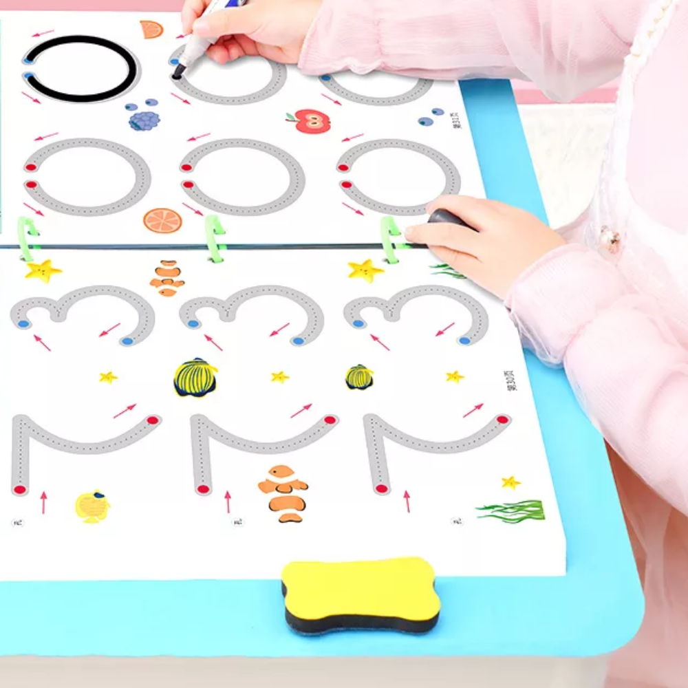 SkillSprout Learning Workbook – Ćwiczenia w Kreśleniu i Gry Matematyczne dla Maluchów i Przedszkolaków