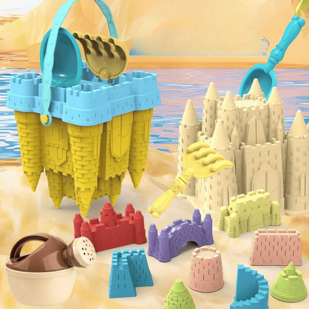 Zestaw do Budowania Zamków z Piasku dla Dzieci – SandyCastle Set™ – Kreatywna Zabawa na Plaży i w Piaskownicy