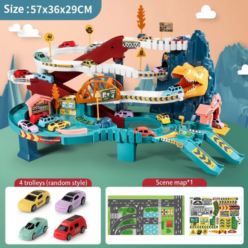 DinoTrack Adventure – Interaktywny Tor Dinozaurów dla Dzieci 3+ | Kreatywna i Edukacyjna Zabawka