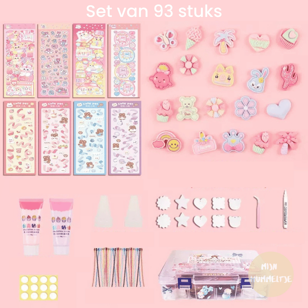 Zestaw Naklejek DIY dla Dzieci – Kreatywny Kit z 93 Elementami i Akcesoriami (3+ Lata)