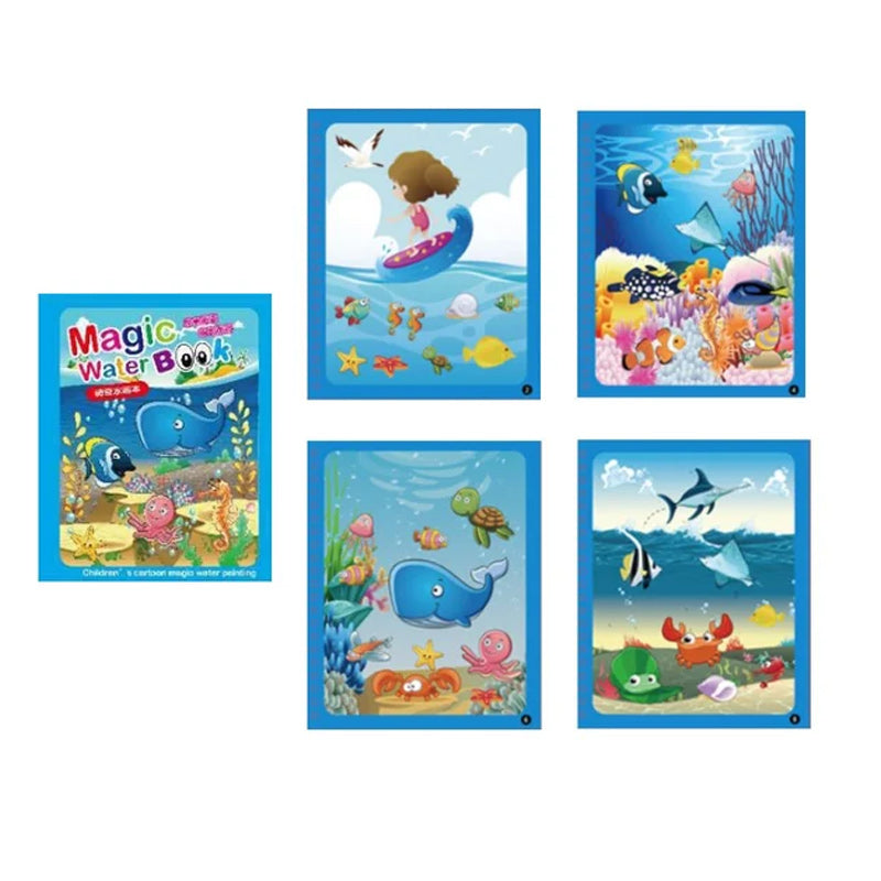 AquaSketch WonderBook – Magiczna Wielokrotnego Użytku Wodna Kolorowanka dla Dzieci