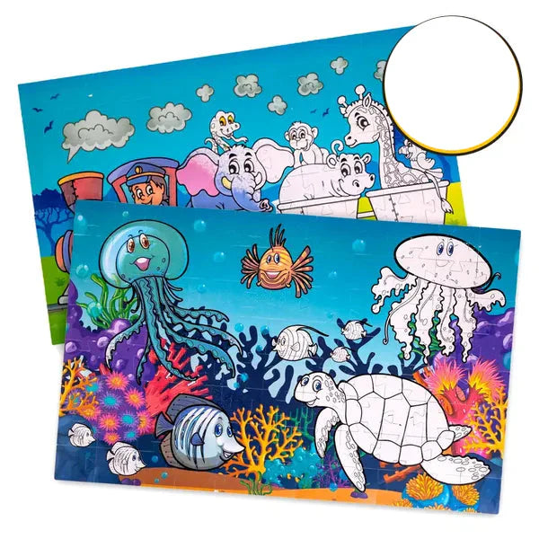 Puzzle Wodne Montessori dla Dzieci – Wielokrotnego Użytku, Bez Bałaganu i Idealne do Zabawy Sensorycznej