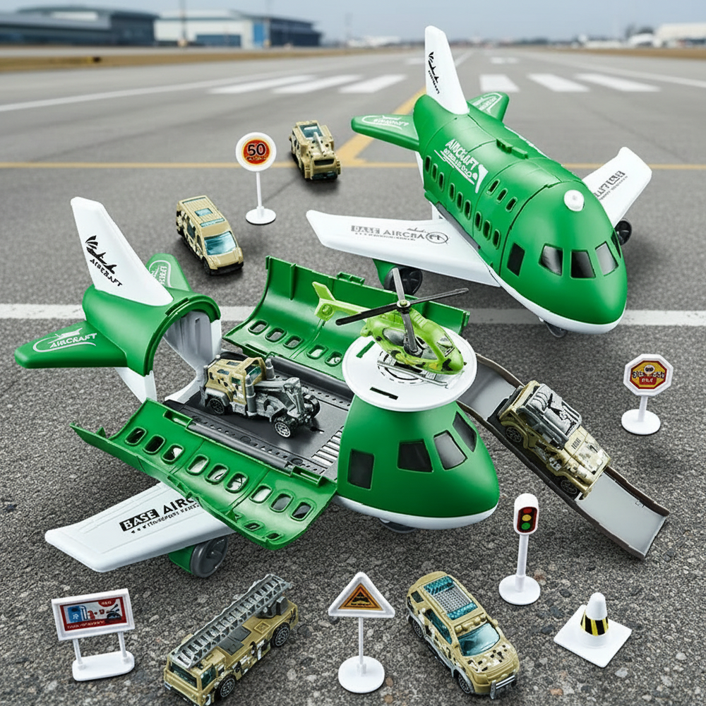 SkyPort Adventure Playset – Edukacyjna Zabawka Lotnisko dla Dzieci 3+ | Kreatywna Zabawa w Role i Rozwój Motoryki