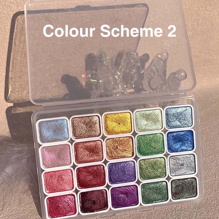 ColorCrafter Wielokolorowy Zestaw Farb Akwarelowych – Kreatywny Zestaw Farb Wodnych