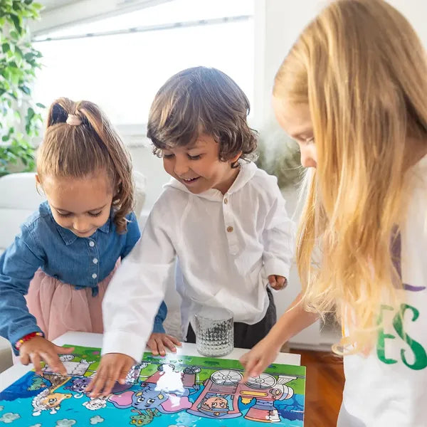 Puzzle Wodne Montessori dla Dzieci – Wielokrotnego Użytku, Bez Bałaganu i Idealne do Zabawy Sensorycznej