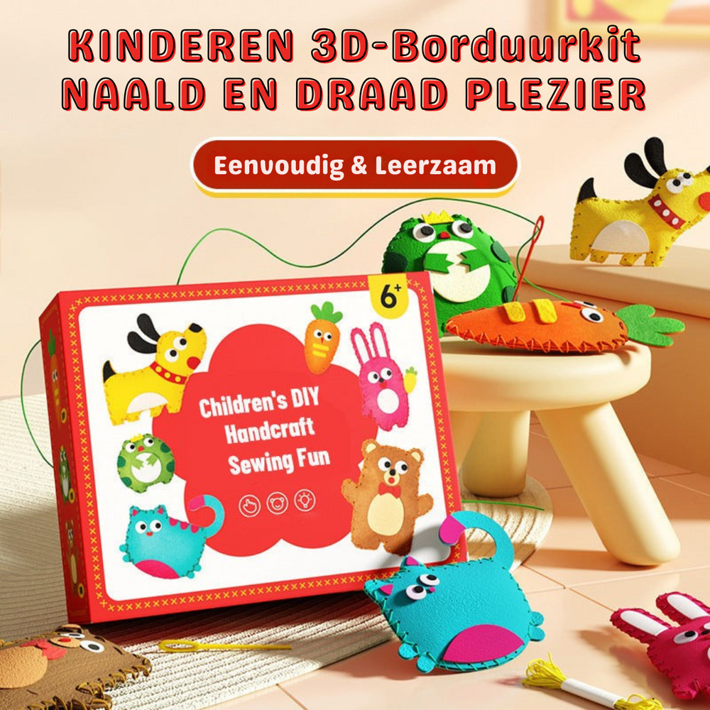 Zestaw do Szycia 3D dla Dzieci – Stwórz Urocze Pluszaki Zwierzątek