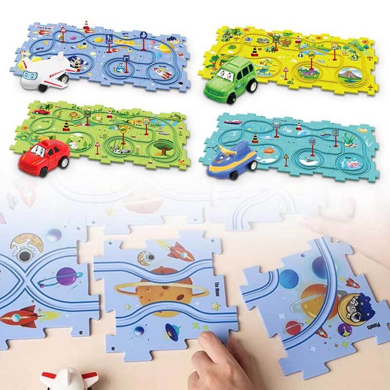 Edukacyjny Zestaw Konstrukcyjny Tor Puzzle dla Dzieci – TrackMaster Adventure Set od BrainPlay