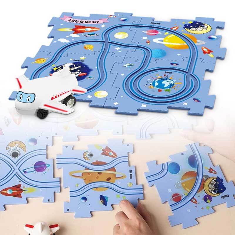 Edukacyjny Zestaw Konstrukcyjny Tor Puzzle dla Dzieci – TrackMaster Adventure Set od BrainPlay