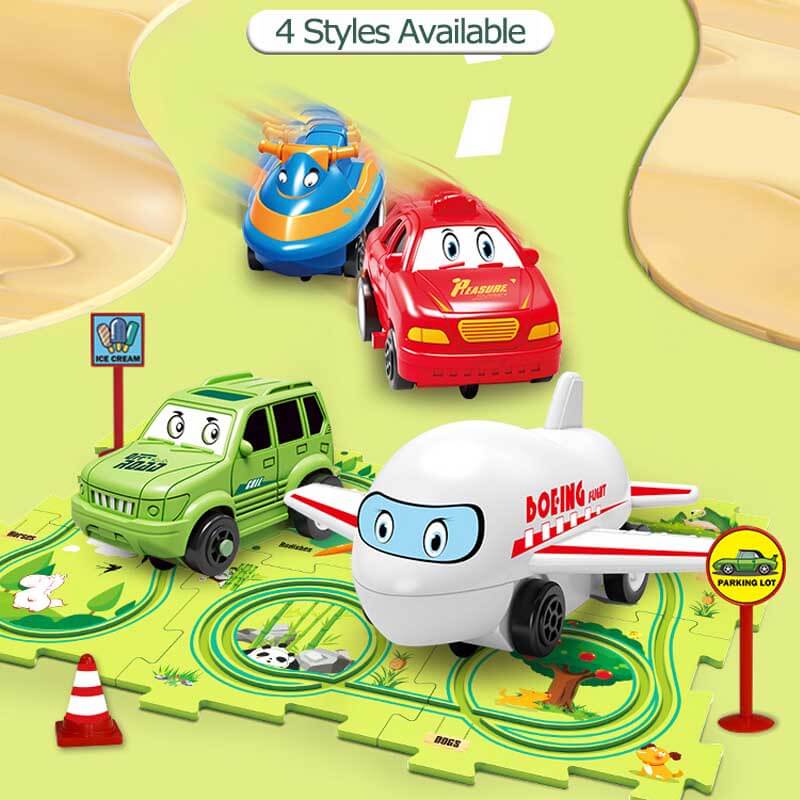 Edukacyjny Zestaw Konstrukcyjny Tor Puzzle dla Dzieci – TrackMaster Adventure Set od BrainPlay