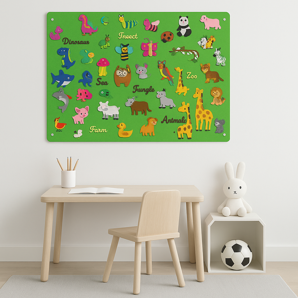PlayCraft FeltBoard – Edukacyjna Tablica Filcowa dla Dzieci, Rozwijaj Kreatywność i Motorykę