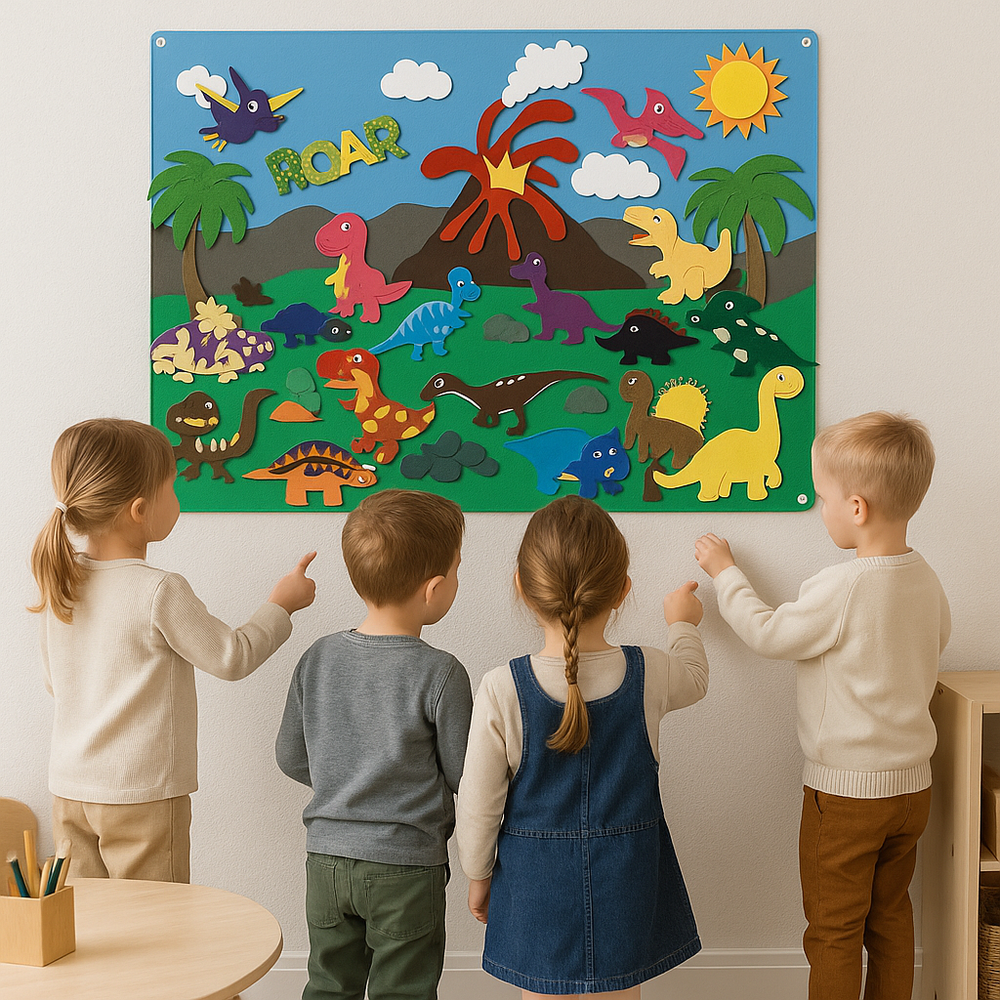PlayCraft FeltBoard – Edukacyjna Tablica Filcowa dla Dzieci, Rozwijaj Kreatywność i Motorykę