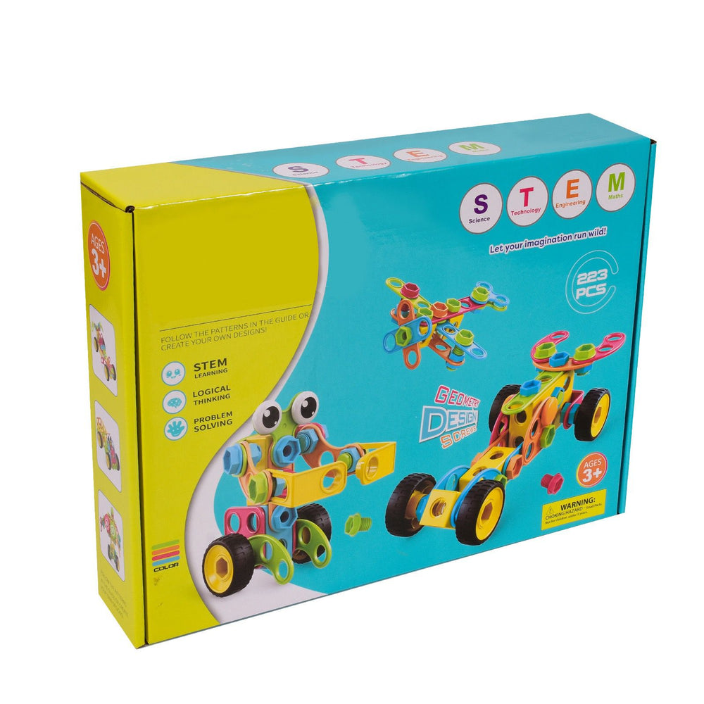 Zestaw Konstrukcyjny STEM z Elektryczną Wiertarką dla Dzieci – BoltCraft Builder Kit Edukacyjna Zabawka Budowlana