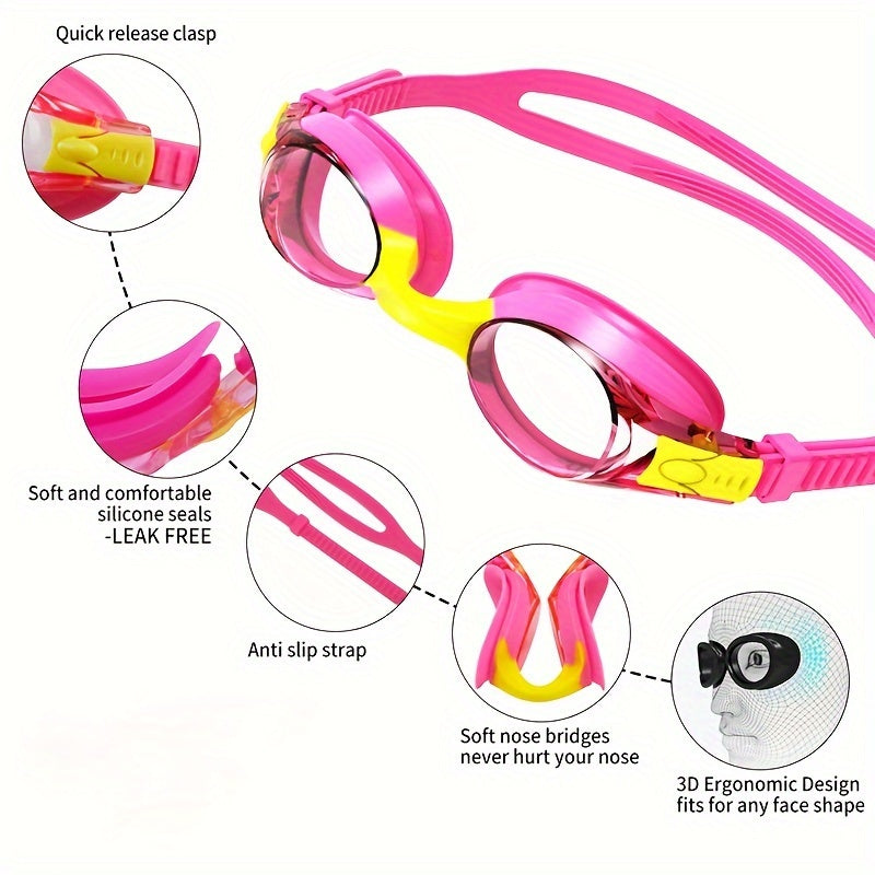 AquaKids Okulary Pływackie dla Dzieci – Szczelne i Anti-Fog | 3-12 lat
