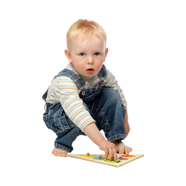 GeoPlay Shapes Drewniane Puzzle Geometryczne – Zabawka Edukacyjna dla Dzieci 3+