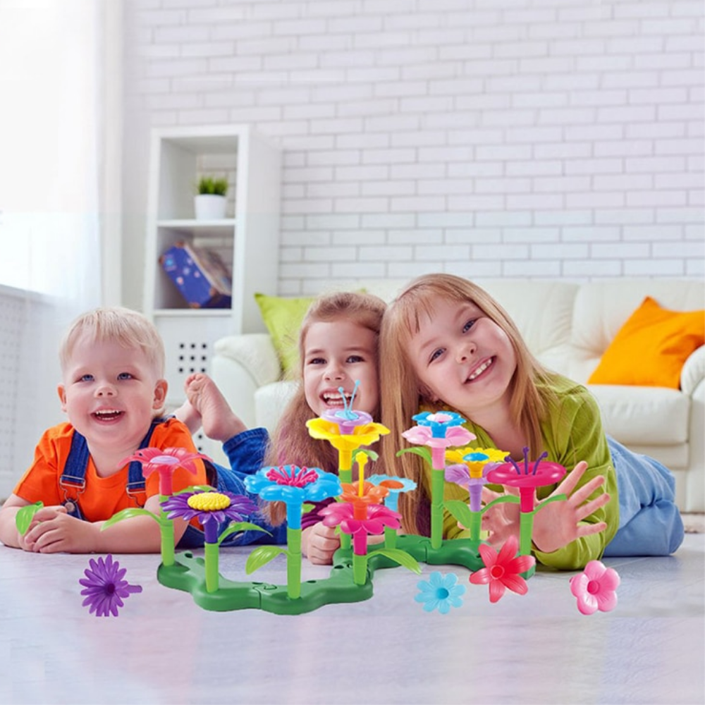 Kreatywny Zestaw Konstrukcyjny Kwiatów dla Dzieci – BloomCraft Garden Studio Zabawka Edukacyjna 3+