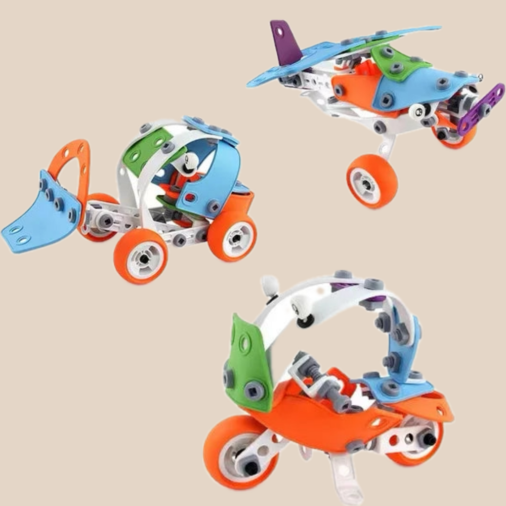 Kreatywny Edukacyjny Zestaw Konstrukcyjny - Build & Play dla Dzieci, 5-w-1 Modeli, Zabawka STEM, +5 Lat