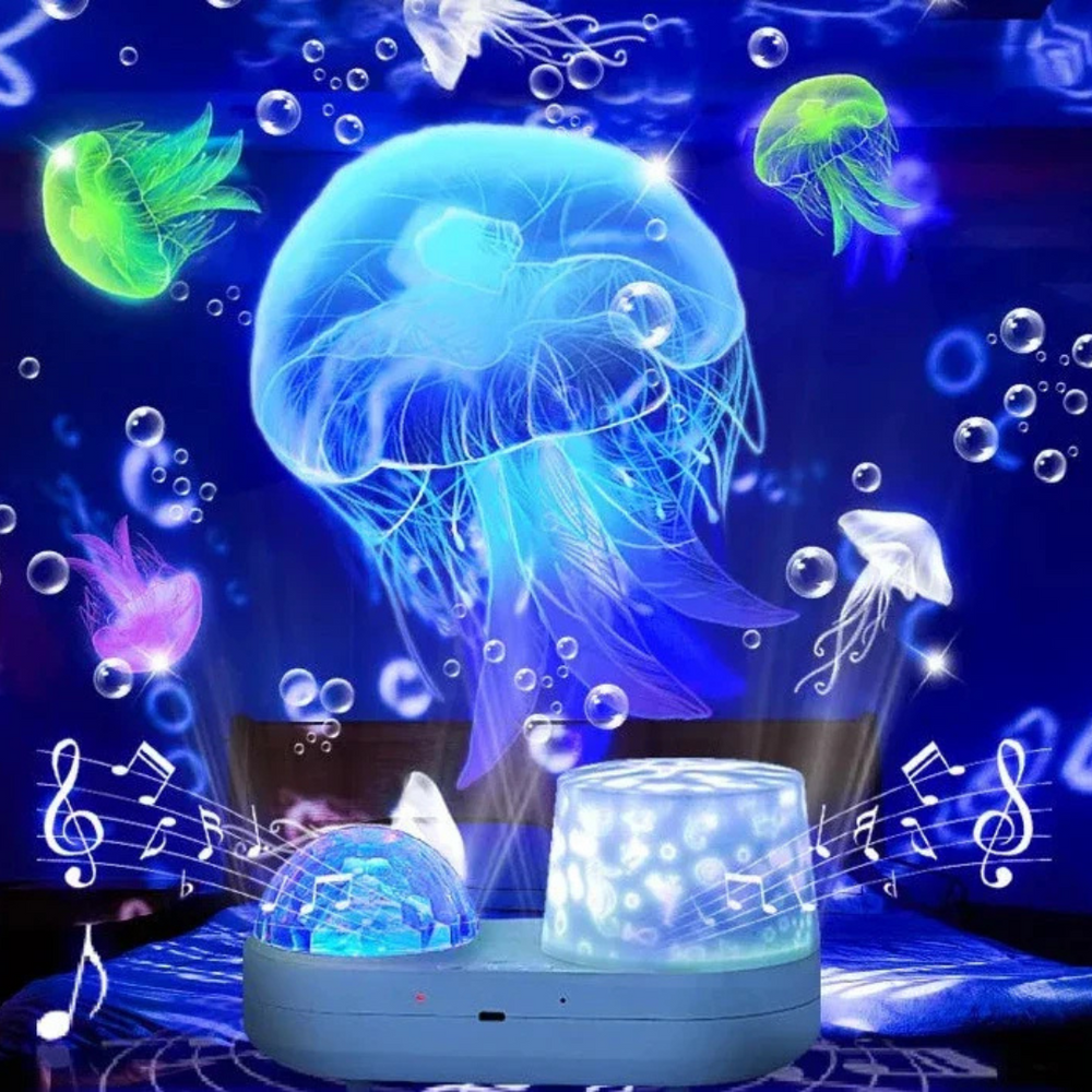 Projektor Gwiaździstego Nieba dla Dzieci i Dorosłych – Lampka Nocna LED z Światłem Oceanu i Timerem
