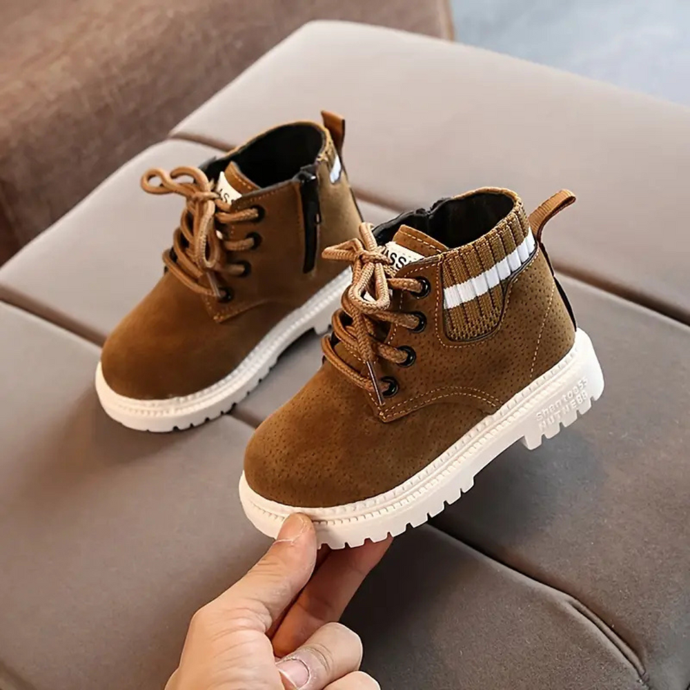 Buty Zimowe Click Booties dla Maluchów – Ciepłe, Antypoślizgowe Buciki na Pierwsze Kroki ze Sznurowaniem dla Chłopców i Dziewczynek