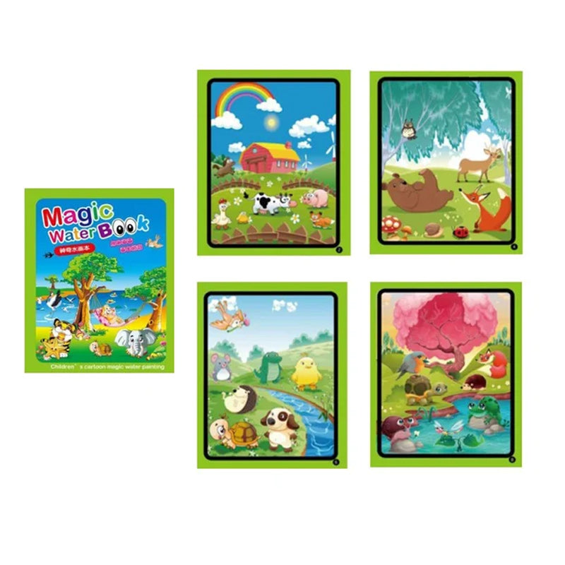 AquaSketch WonderBook – Magiczna Wielokrotnego Użytku Wodna Kolorowanka dla Dzieci