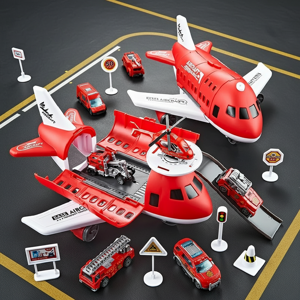 SkyPort Adventure Playset – Edukacyjna Zabawka Lotnisko dla Dzieci 3+ | Kreatywna Zabawa w Role i Rozwój Motoryki