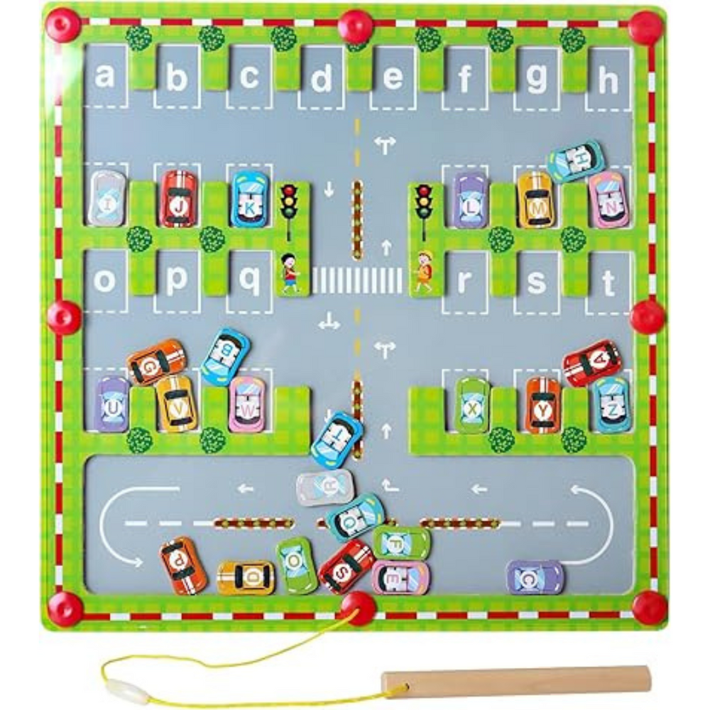 Magnetyczna Tablica z Alfabetem – Nauka Liter i Motoryka | Edukacyjna Zabawka Montessori 3+