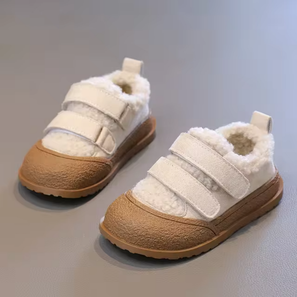 Dziecięce Sneakersy Ocieplane – Wygodne Buty na Rzepy dla Maluchów i Dzieci – Unisex Buty Zimowe