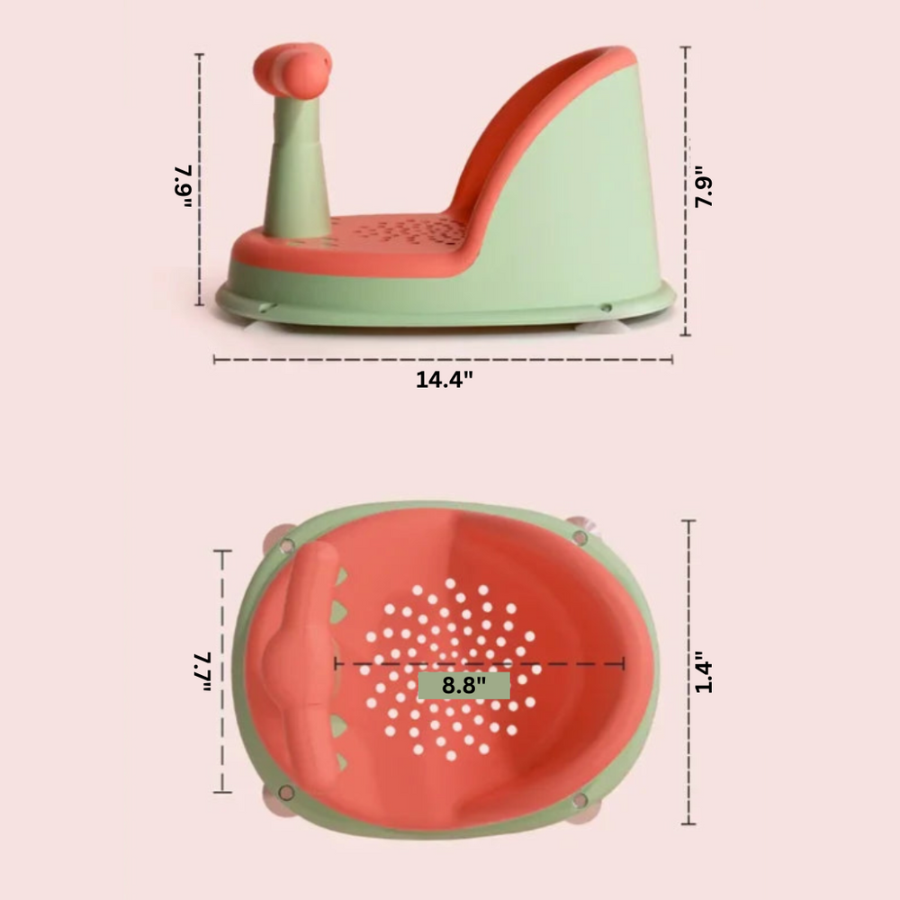 Ergonomiczne Krzesełko do Kąpieli dla Niemowląt z Antypoślizgowymi Przyssawkami – Bezpieczne i Wygodne od 6 Miesiąca Życia
