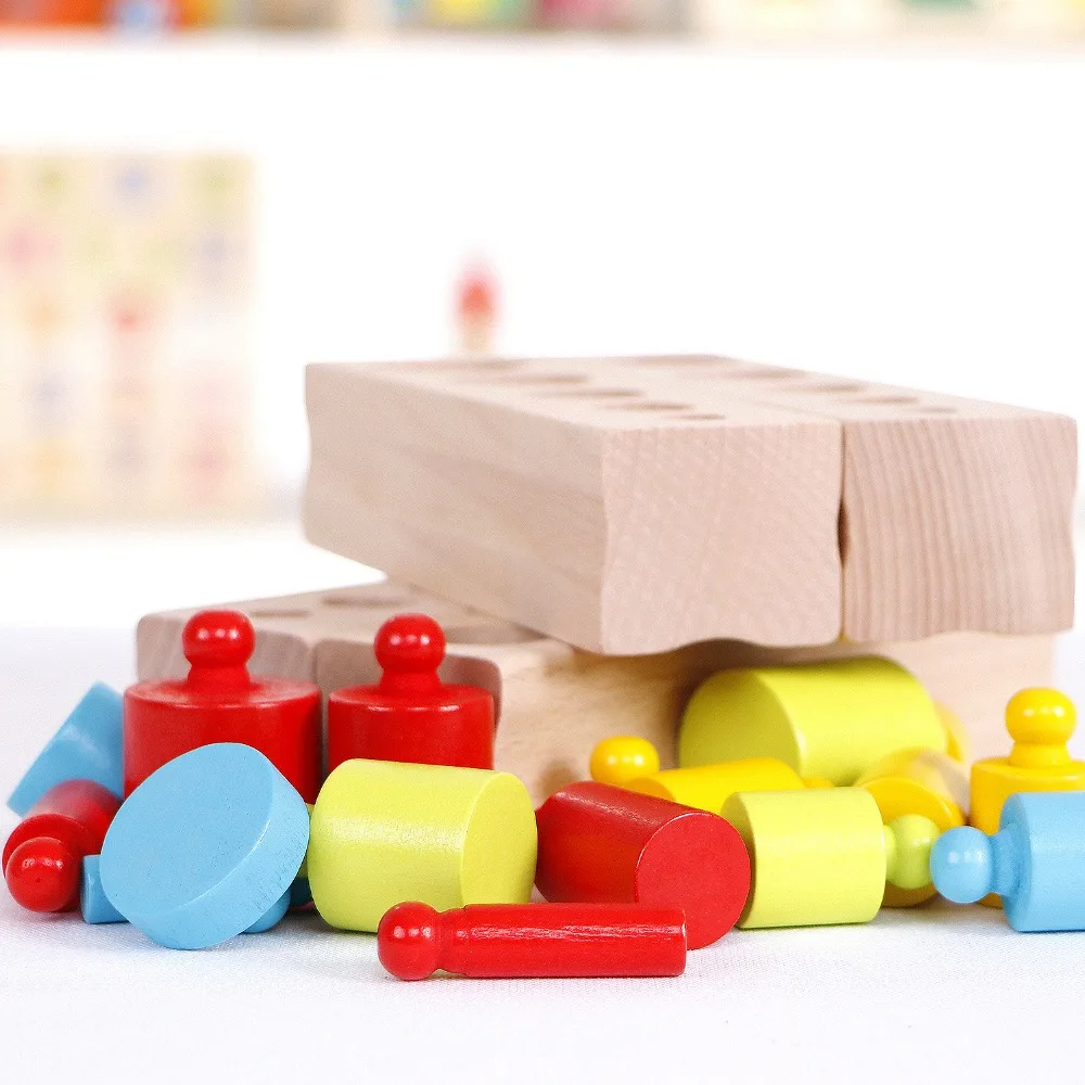 BloomStack Drewniane Puzzle Układanka – Kolorowa Zabawka Edukacyjna dla Dzieci od 3 Lat – Wspiera Kreatywność, Motorykę i Równowagę