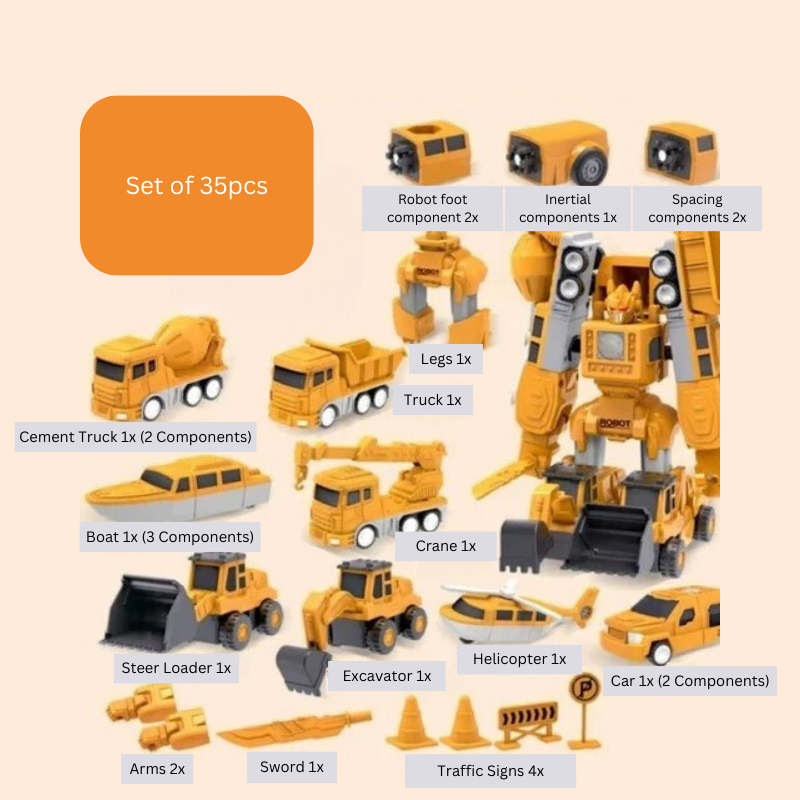 Magnetyczny Zestaw Konstrukcyjny dla Dzieci – FlexiMag Builder | Twórz Pojazdy i Roboty