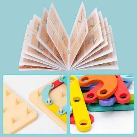 CreatiBoard Montessori Tablica Puzzli dla Dzieci – Edukacyjna Drewniana Zabawka Rozwijająca Kreatywność i Umiejętności