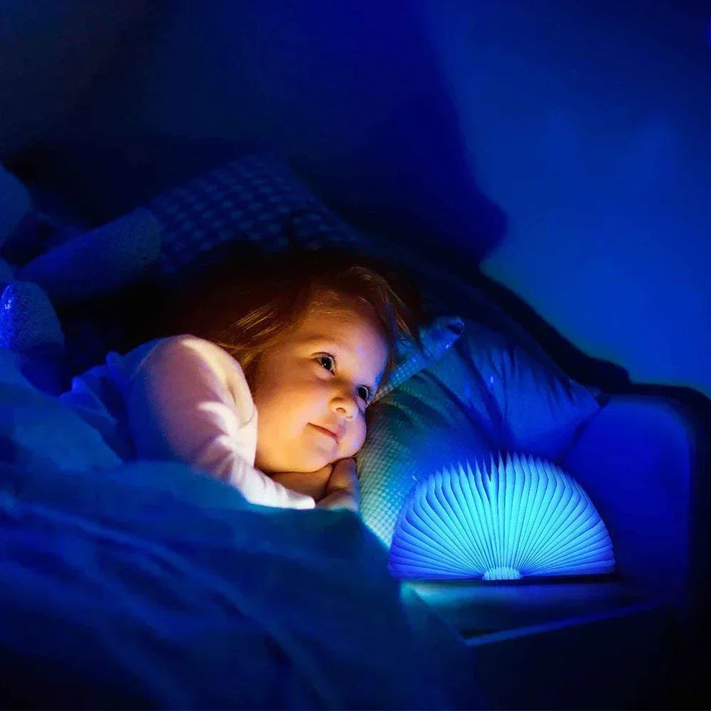 Składana Lampka Nocna LED – Oświetlenie Nastrojowe RGB do Pokoju Dziecięcego i Biurka