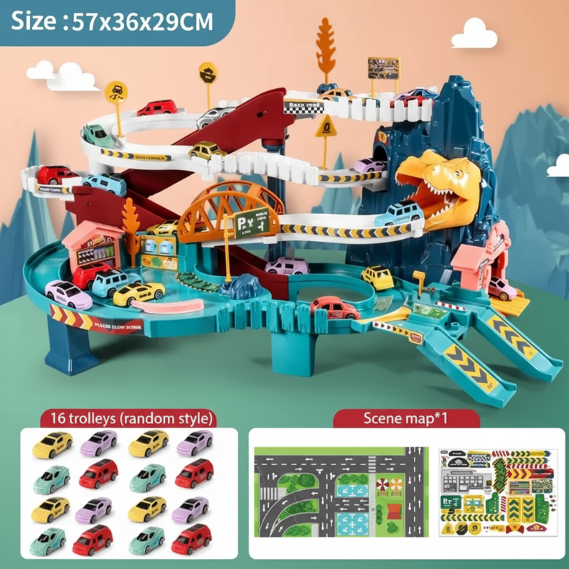 DinoTrack Adventure – Interaktywny Tor Dinozaurów dla Dzieci 3+ | Kreatywna i Edukacyjna Zabawka