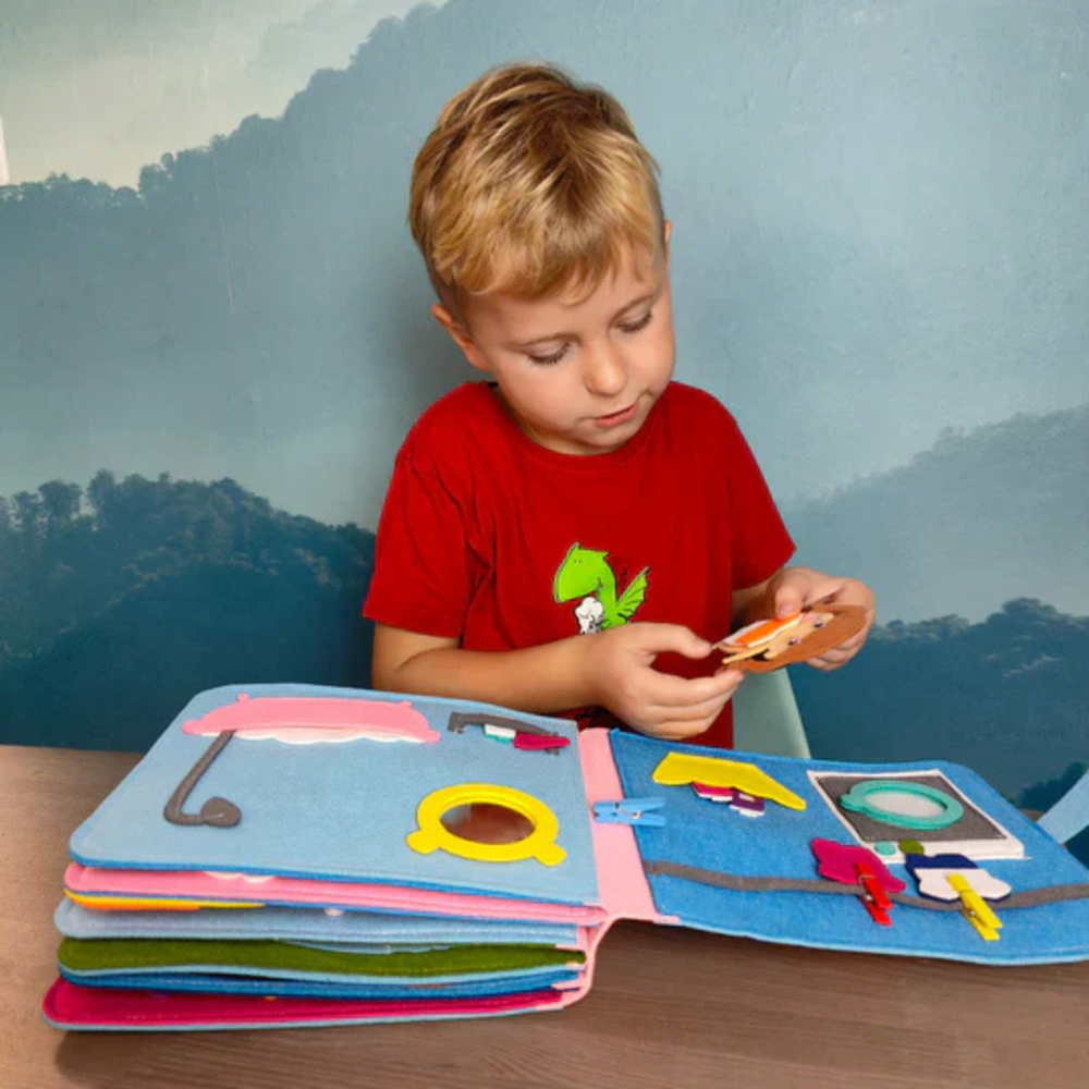 Montessori Książka Aktywności dla Maluchów – Interaktywna Książka Edukacyjna 2–5 Lat