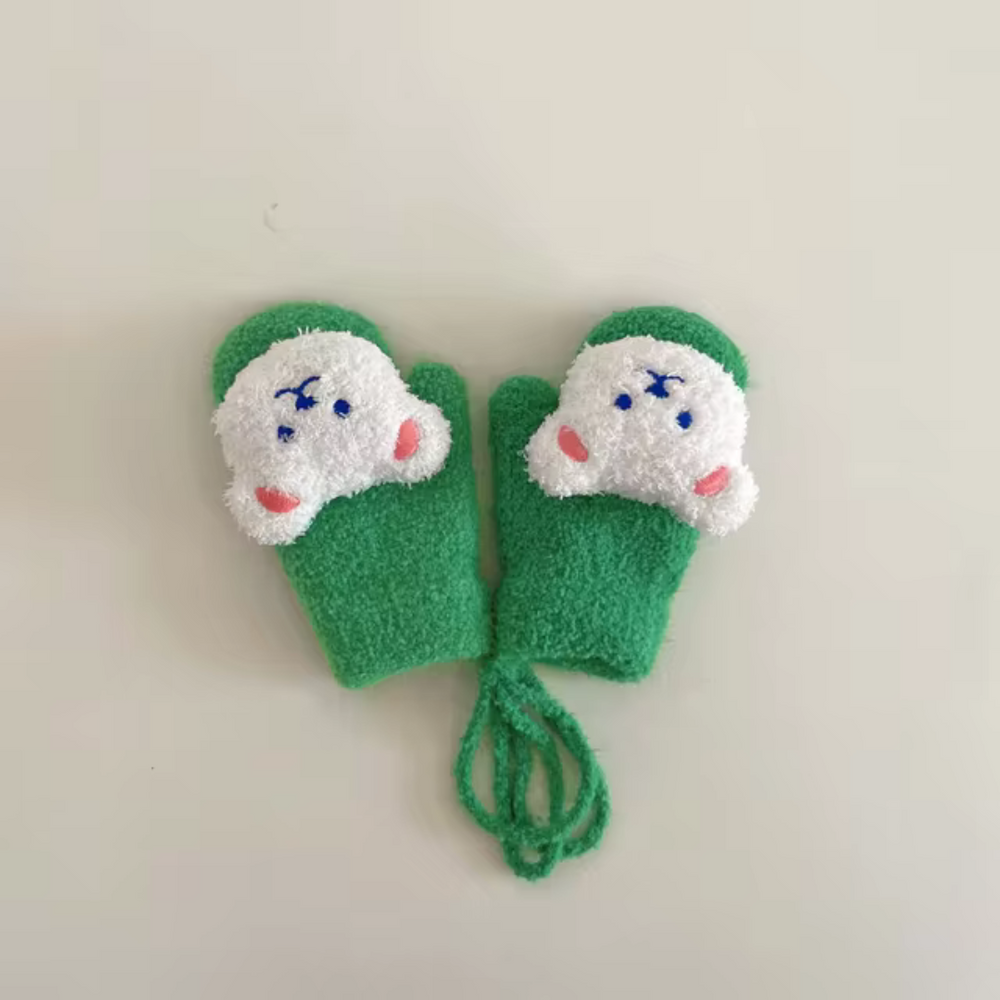 LittleCub Mittens – Ciepłe i Urocze Dziane Rękawiczki dla Niemowląt i Maluchów z Motywem Misia na Jesień i Zimę
